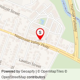 Mobil on Neponset Valley Parkway, Boston Massachusetts - location map