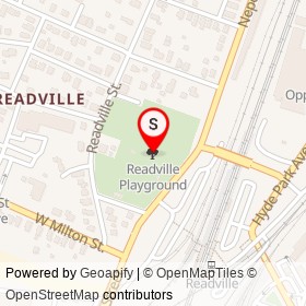 Readville Playground on , Boston Massachusetts - location map
