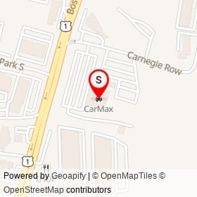 CarMax on Carnegie Row, Norwood Massachusetts - location map