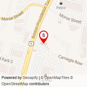 Volkswagen on Carnegie Row, Norwood Massachusetts - location map
