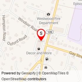The Toast Office on High Street, Westwood Massachusetts - location map