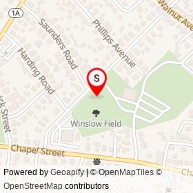 Winslow Field on , Norwood Massachusetts - location map
