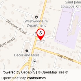 Chase on High Street, Westwood Massachusetts - location map