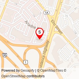 Joe’s Bar & Grill on Providence Highway, Dedham Massachusetts - location map