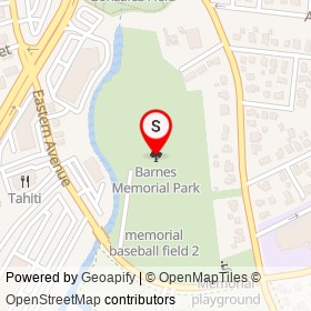 Barnes Memorial Park on , Dedham Massachusetts - location map