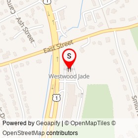 Westwood Jade on Providence Highway, Westwood Massachusetts - location map