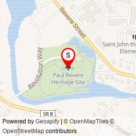 Paul Revere Heritage Site on , Canton Massachusetts - location map