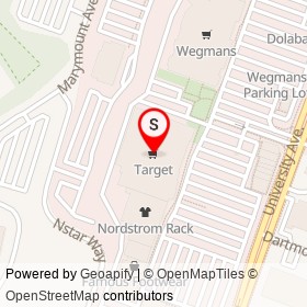 Target on University Avenue, Westwood Massachusetts - location map