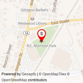 R.C. Morrison Park on , Westwood Massachusetts - location map