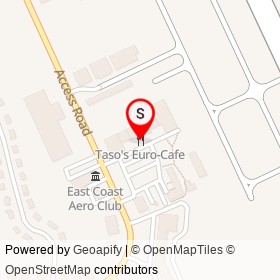 Taso's Euro-Cafe on Access Road, Norwood Massachusetts - location map