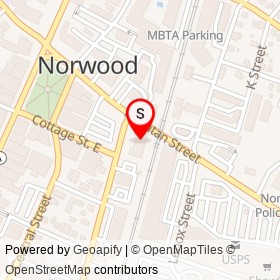 Crushed Peppers on Broadway, Norwood Massachusetts - location map