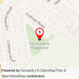 Ellis Gardens Playground on , Norwood Massachusetts - location map