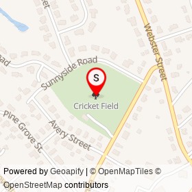 Cricket Field on , Needham Massachusetts - location map