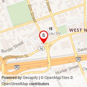 Blue Ribbon Bar-B-Q on Washington Street, Newton Massachusetts - location map