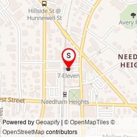 7-Eleven on Highland Avenue, Needham Massachusetts - location map