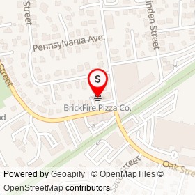 BrickFire Pizza Co. on Chestnut Street, Newton Massachusetts - location map
