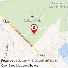 DeFazio Tot Lot on Dedham Avenue, Needham Massachusetts - location map