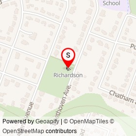 Richardson on Beethoven Avenue, Newton Massachusetts - location map