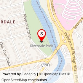 Riverdale Park on , Dedham Massachusetts - location map