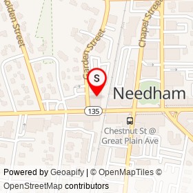 Needham Bank on Great Plain Avenue, Needham Massachusetts - location map