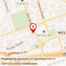 Paddy's Pub on Elm Street, Newton Massachusetts - location map