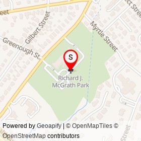 Richard J. McGrath Park on , Newton Massachusetts - location map