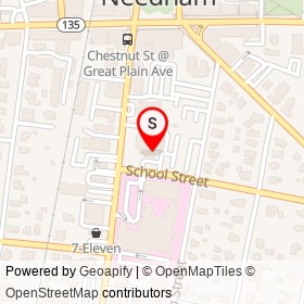 Needham Police Dept on School Street, Needham Massachusetts - location map