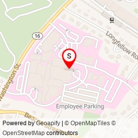 Newton-Wellesley Hospital on Washington Street, Newton Massachusetts - location map