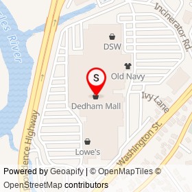 Dedham Mall on Providence Highway, Dedham Massachusetts - location map