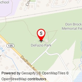 DeFazio Park on , Needham Massachusetts - location map