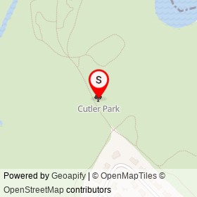 Cutler Park on , Dedham Massachusetts - location map