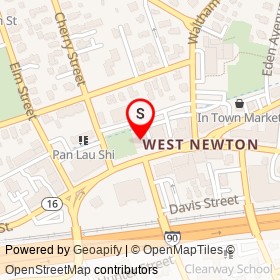 Newton Police Headquarters on Washington Street, Newton Massachusetts - location map