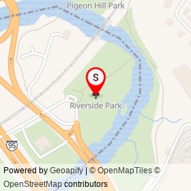 Riverside Park on , Weston Massachusetts - location map