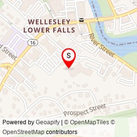 Newton Lower Falls Historic District on Bow Street, Wellesley Massachusetts - location map