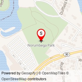 Norumbega Park on , Newton Massachusetts - location map