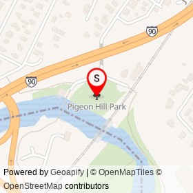 Pigeon Hill Park on , Newton Massachusetts - location map