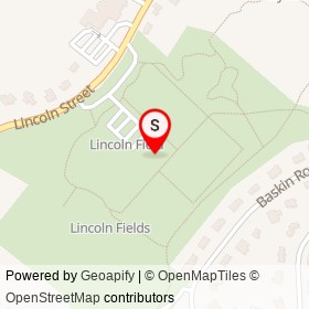 Lincoln Fields Playground on Lincoln Path, Lexington Massachusetts - location map