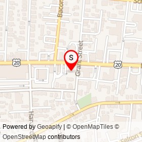 Watch City Petro on Grant Street, Waltham Massachusetts - location map