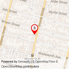 Athens Pizza on Moody Street, Waltham Massachusetts - location map