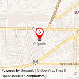 Chipotle on Main Street, Waltham Massachusetts - location map