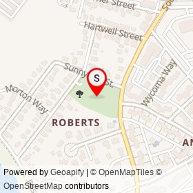Roberts Playground on , Waltham Massachusetts - location map