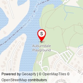 Auburndale Playground on Edgewater Park, Newton Massachusetts - location map