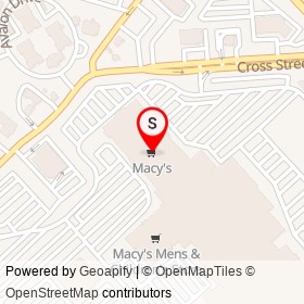 Macy's on Cross Street, Peabody Massachusetts - location map