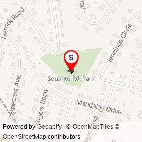Squanto Rd. Park on , Peabody Massachusetts - location map