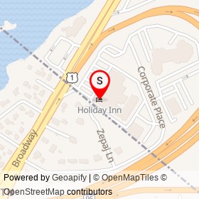 Holiday Inn on Newbury Street, Danvers Massachusetts - location map