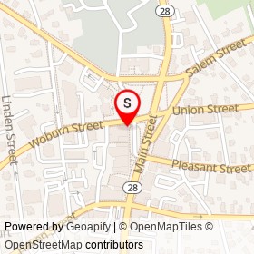 Venetian Moon Restaurant on Main Street, Reading Massachusetts - location map
