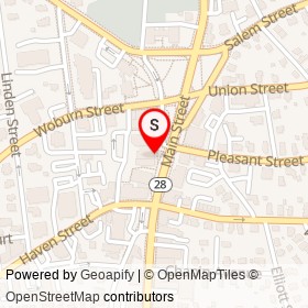 Ciao Bella Nails on Main Street, Reading Massachusetts - location map