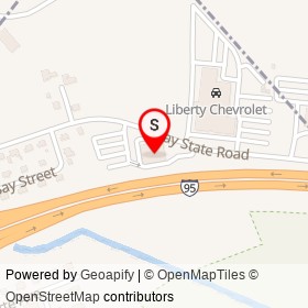 Liberty Mazda on Bay State Road, Wakefield Massachusetts - location map