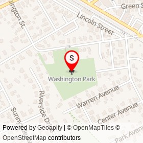 Washington Park on , Reading Massachusetts - location map