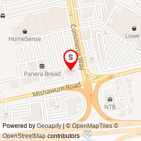 Chase on Mishawum Road, Woburn Massachusetts - location map